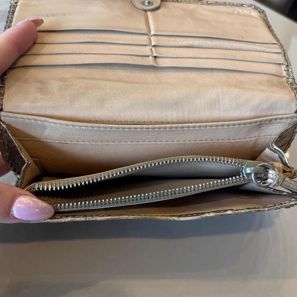 Chloe Gold Python Wallet - Picture 6 of 8